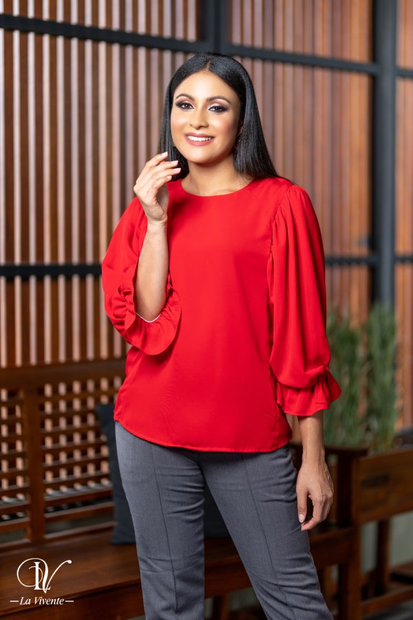 Red Office top - Image 2