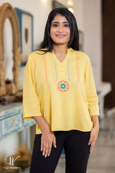 Tribal Embroidered Blouse Top