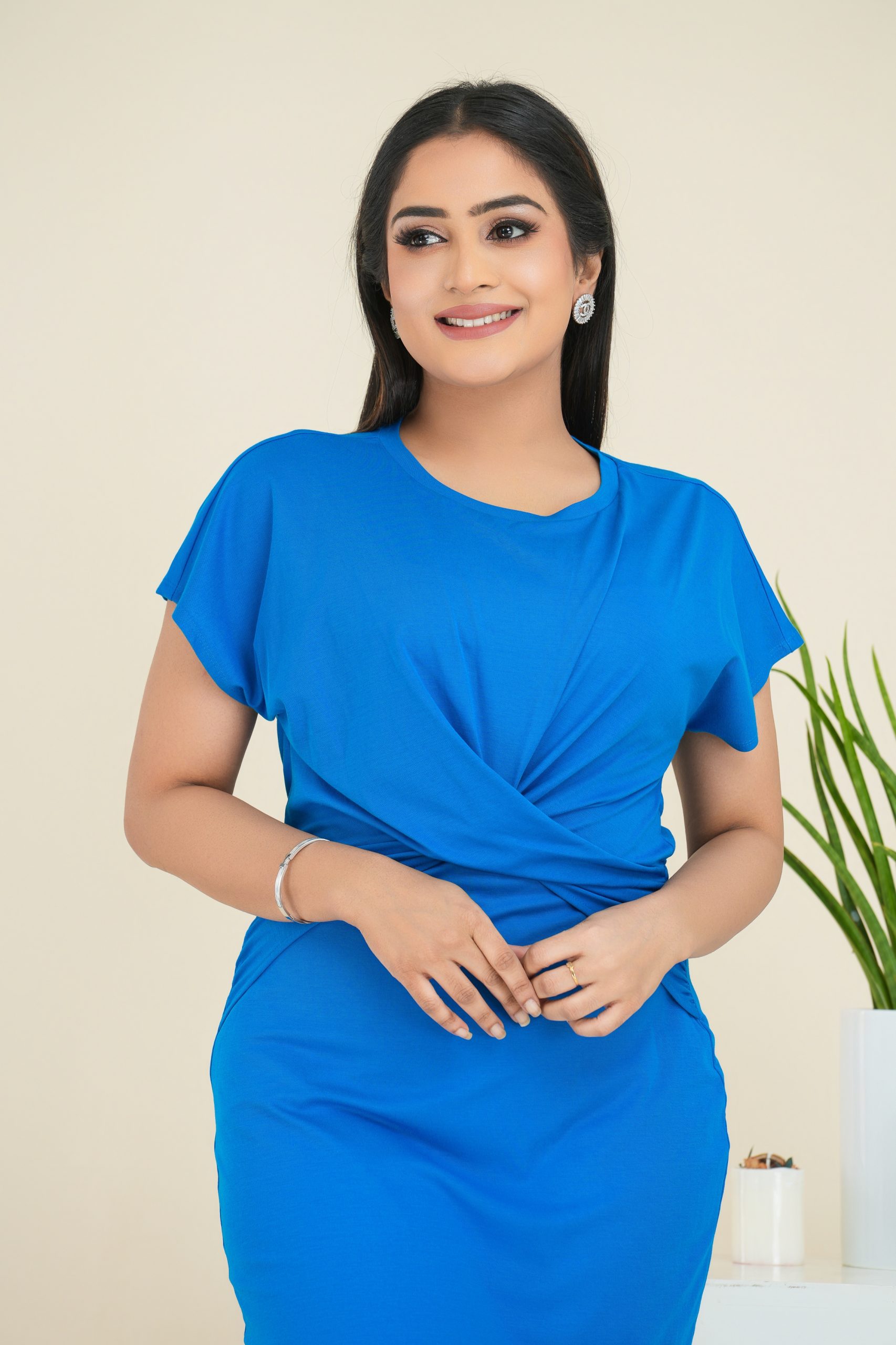 Front Twist Detailed Short Dress - Image 6