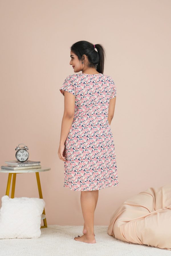 Floral Patterned Loose-fit Nightdress - Image 7