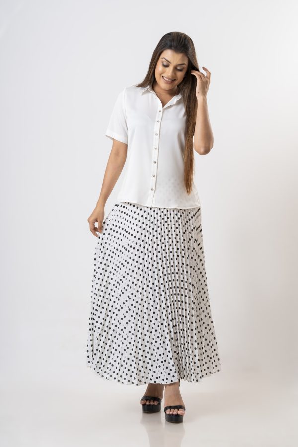 Polka Dot Sunray Maxi Skirt - Image 6