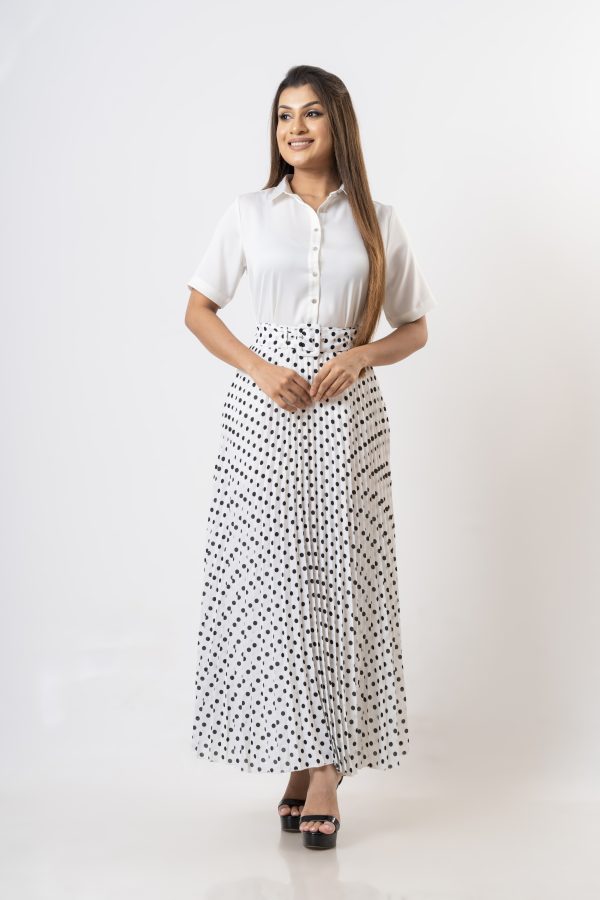 Polka Dot Sunray Maxi Skirt - Image 2
