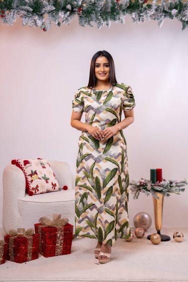 Tropical Patterned Maxi Dress
