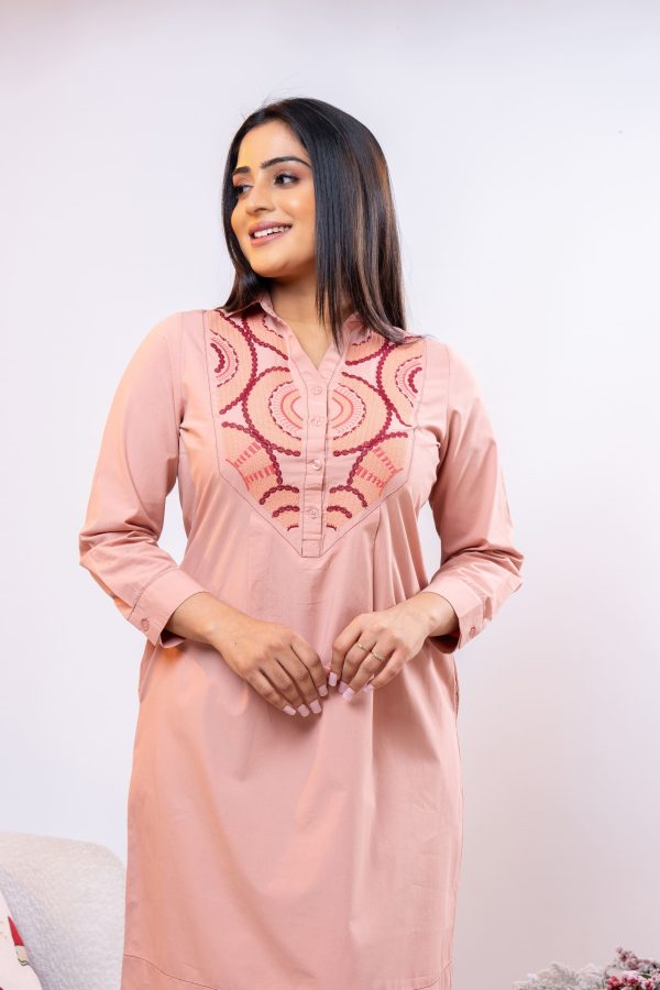 Front York Embroidered Short Dress - Image 2