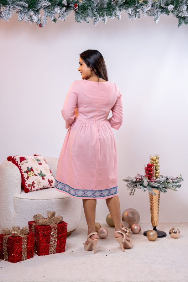 Geometric Embroidered Short Dress - Image 5