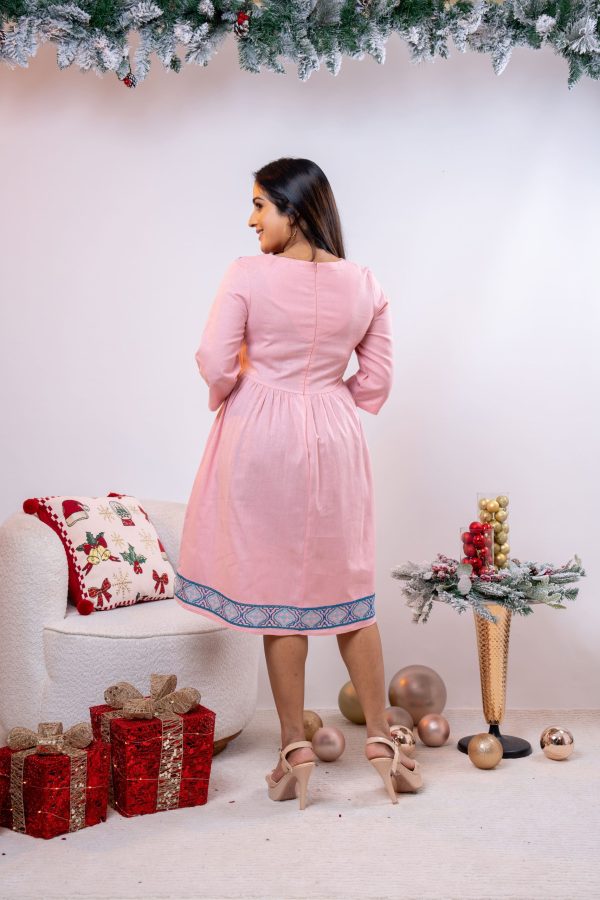 Geometric Embroidered Short Dress - Image 5