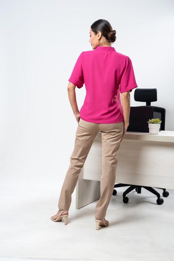 Button Up Utility Shirt Blouse - Image 4