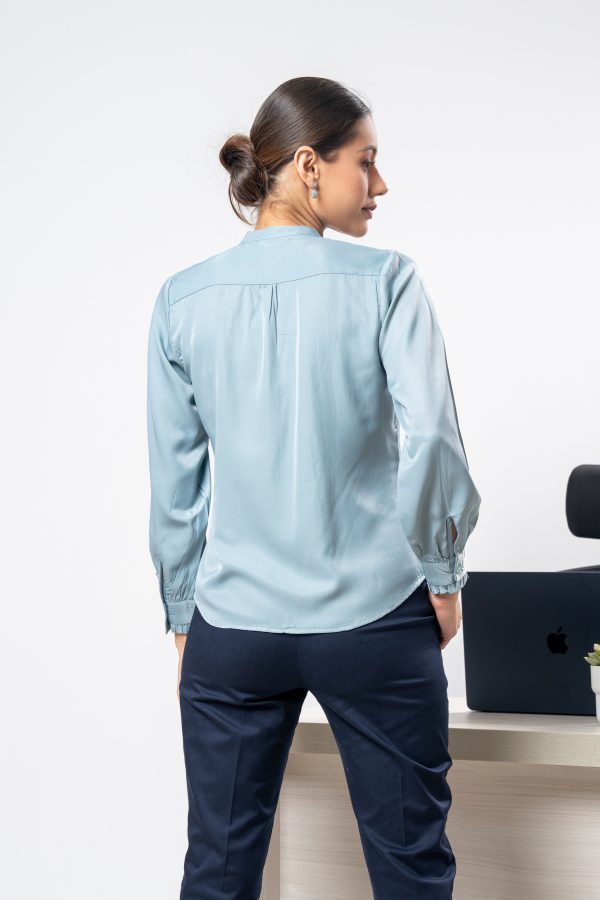 Chinese Collared Long Sleeved Button Up Top - Image 5