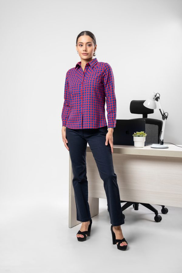 Bias Cut Yoke Detailed Button Up Shirt - Image 4