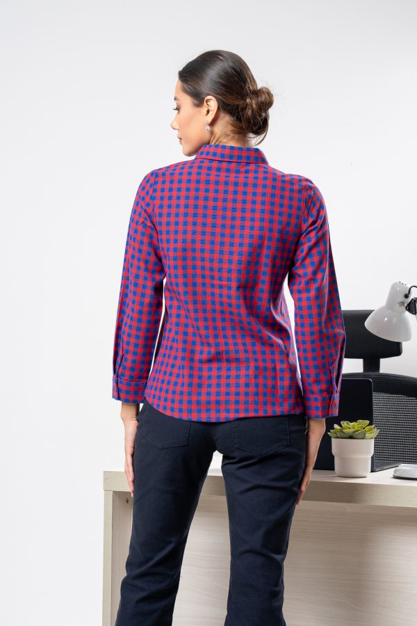 Bias Cut Yoke Detailed Button Up Shirt - Image 6