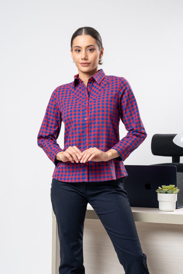 Bias Cut Yoke Detailed Button Up Shirt