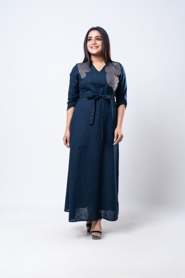 Sequin Embroidery Detailed Maxi Dress