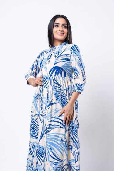 Tropical Patterned Maxi Dress