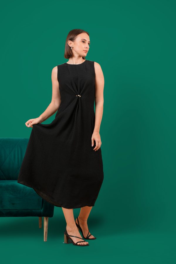 Ring Detailed Sleeveless Maxi Dress - Image 5
