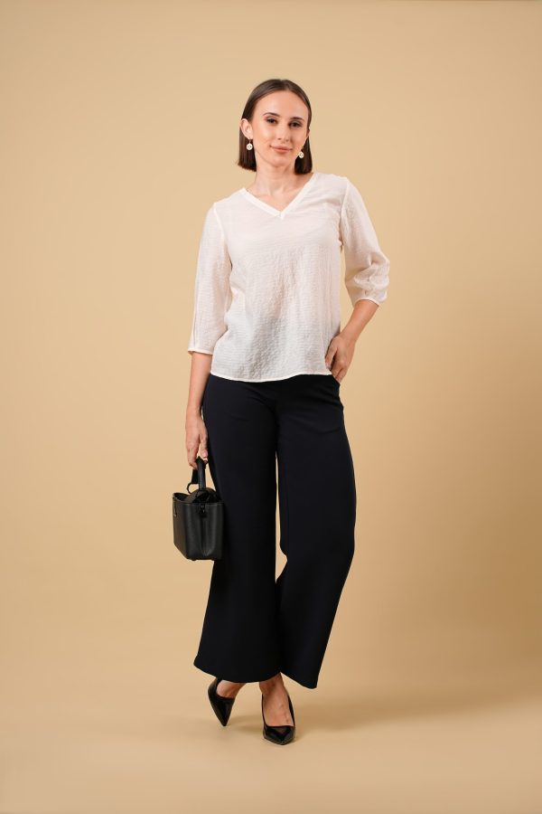 V Neck Sleeve Detailed Blouse - Image 5