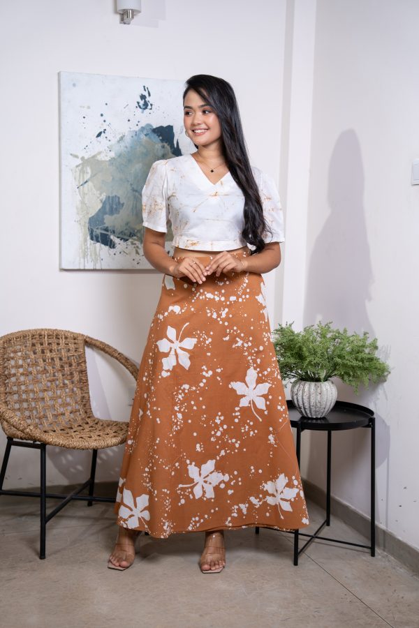 Batik Top and Wrap-Around Skirt Set - Image 3