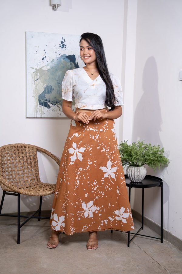Batik Top and Wrap-Around Skirt Set - Image 3