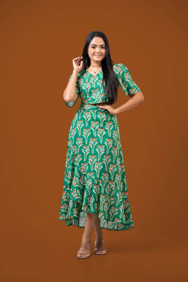 Printed Top and Skirt Set - Image 2
