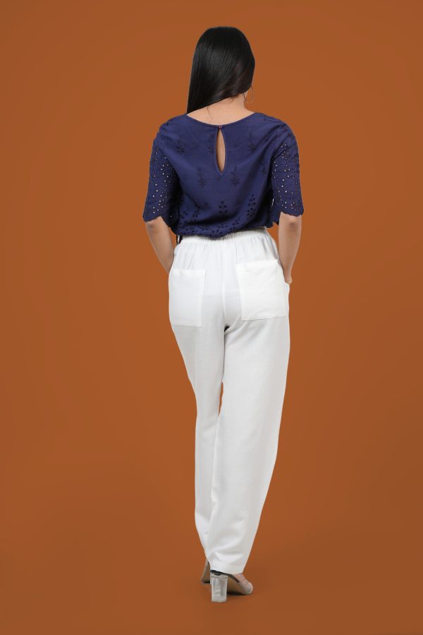 Elastic Waisted Drawstring Linen Pant - Image 6