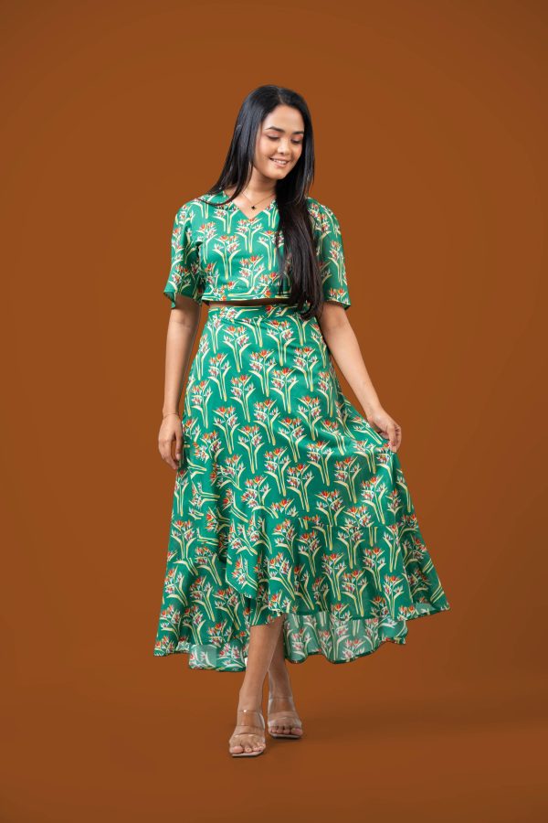 Printed Top and Skirt Set - Image 4