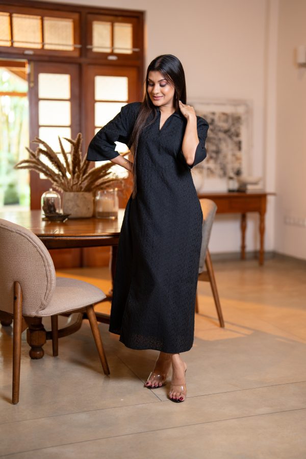Collared Front Slit Cut Lawn Dress - Image 2