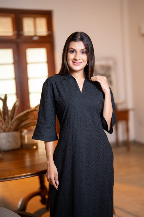 Collared Front Slit Cut Lawn Dress