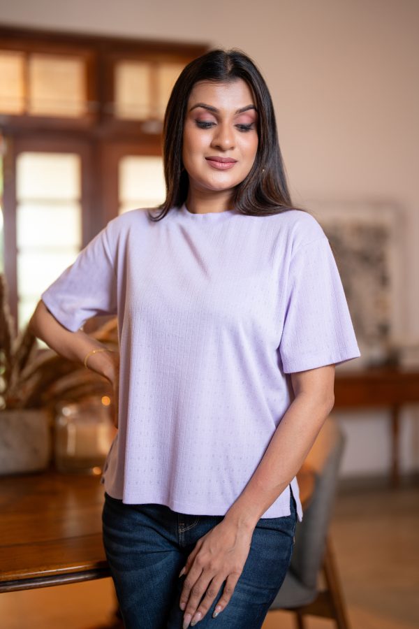 High-Neck Relaxed Fit T-Shirt - Image 2