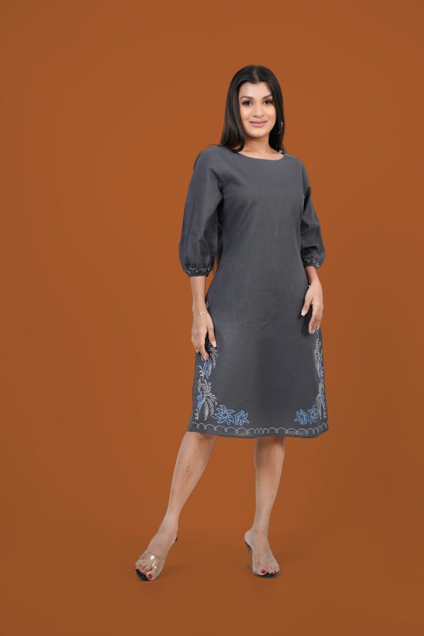 Embroidered Short Dress - Image 2