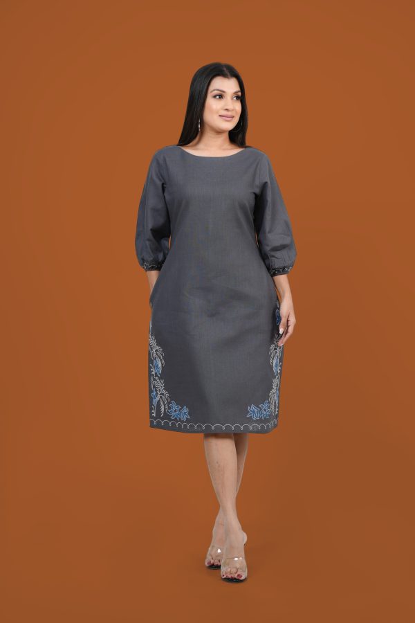 Embroidered Short Dress - Image 3