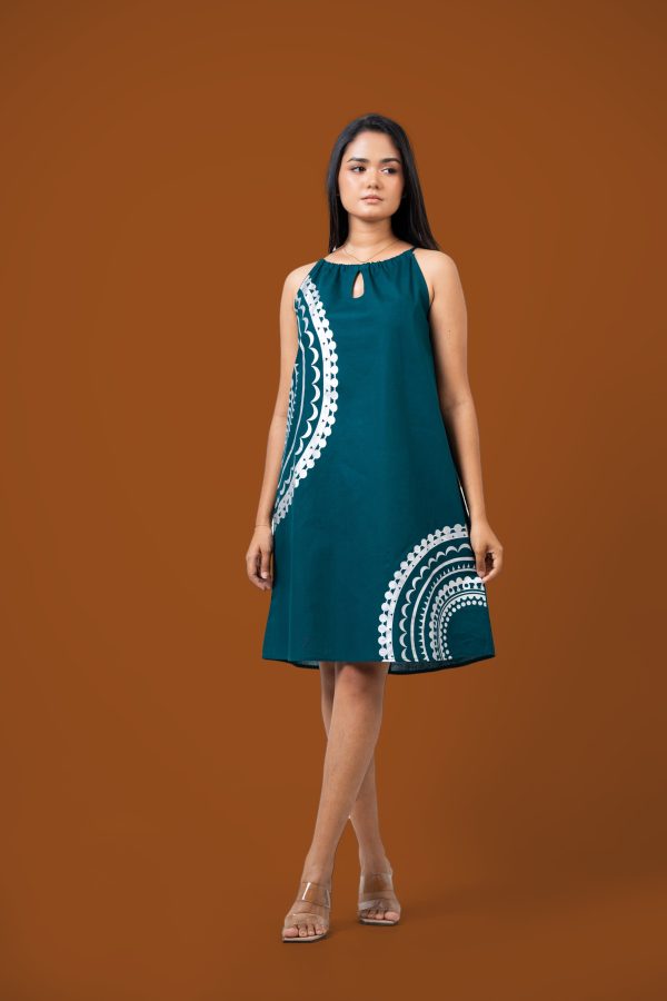 Printed Halter Neck Short Dress - Image 3