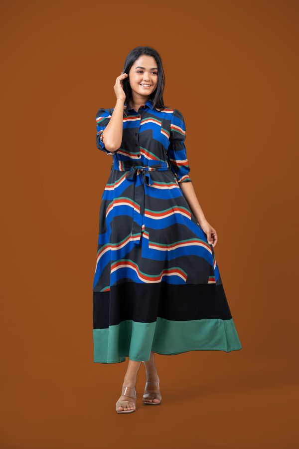 Color Block Maxi Dress - Image 3