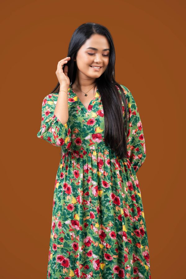 Floral Printed Maxi Dress - Image 2
