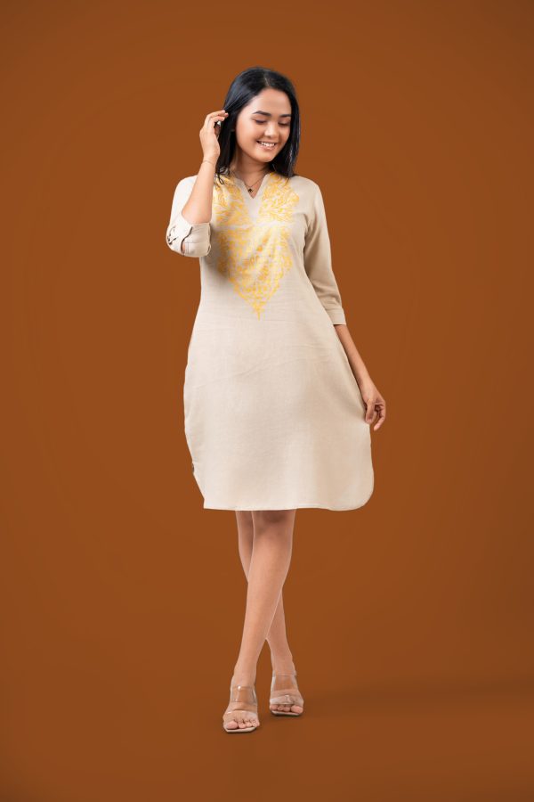 Metallic Printed Short Dress - Image 2