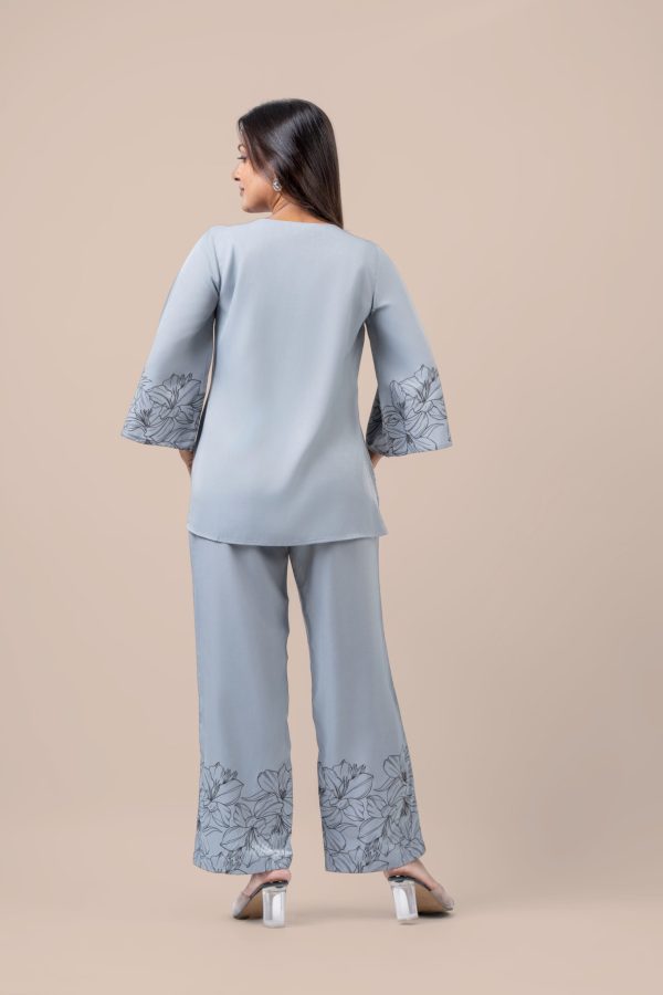 Floral Printed Kurta Top and Pants Set - Image 5