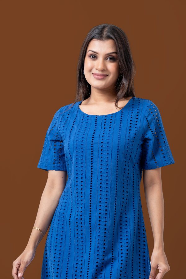 Cutlawn Round Neck Short Dress - Image 2