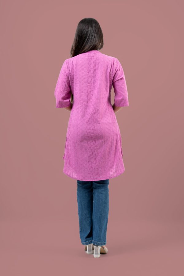 Cutlawn Curved Hem Kurta Top - Image 5