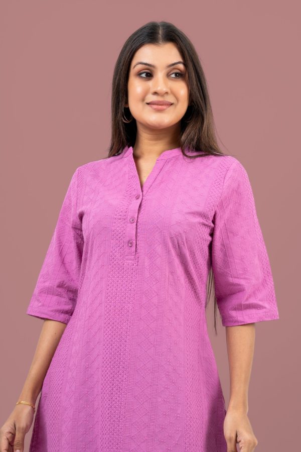 Cutlawn Curved Hem Kurta Top