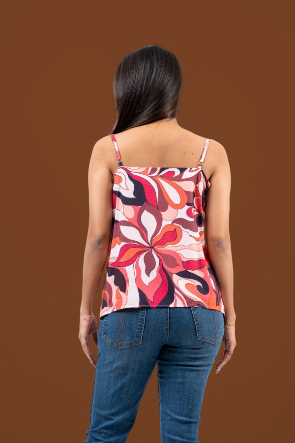 V-Neck Abstract Printed Cami Top - Image 5