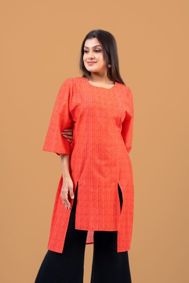 Double Slit Detail Kurta Top