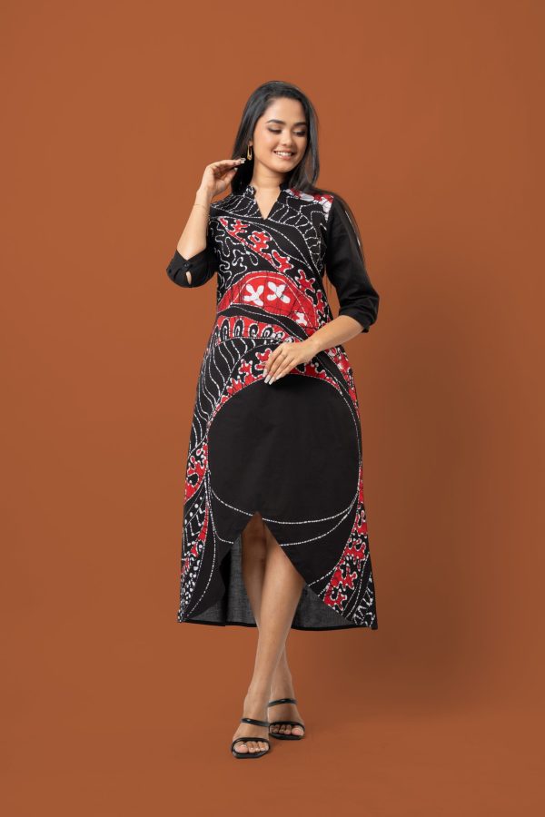 Batik High-Low Hem Maxi Dress - Image 4