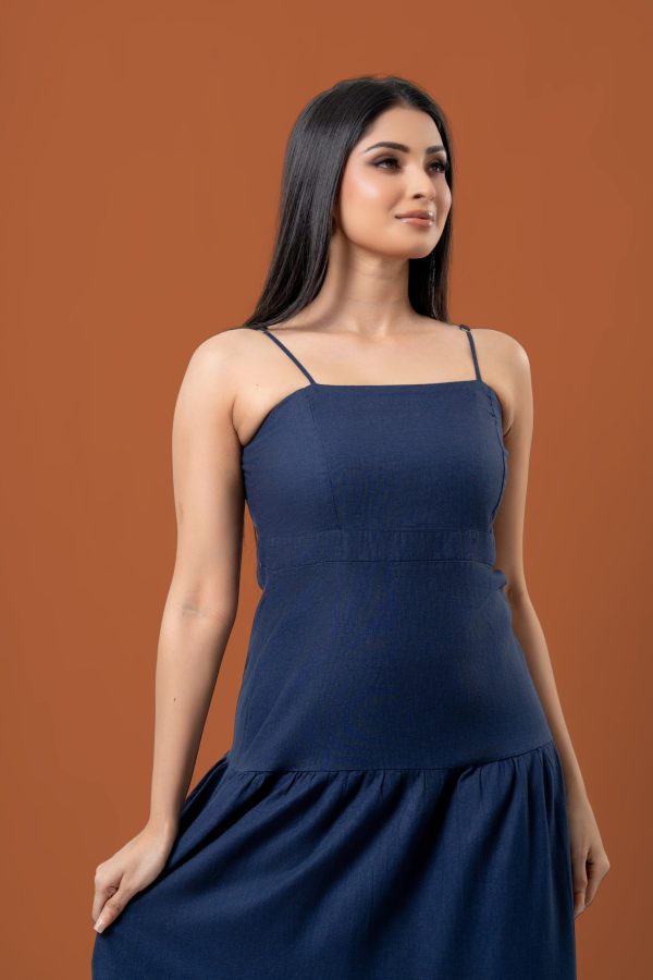 Embroidered Spaghetti Strap Maxi Dress - Image 4