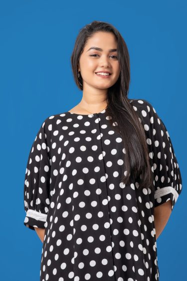 Baggy Lace Detail Sleeved Button-Down Short Dress