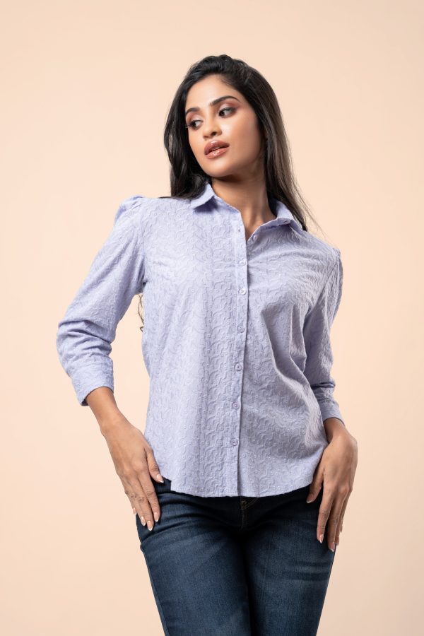 Button-Down Shirt Blouse - Image 2