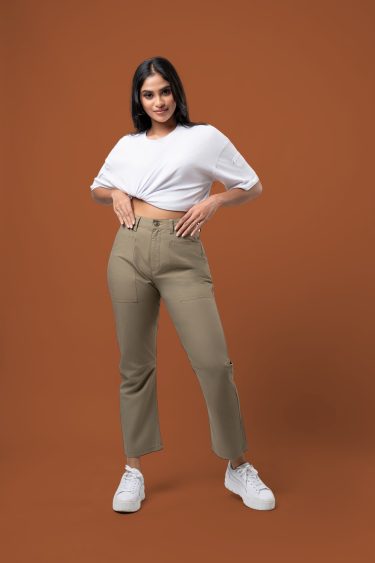 Patch Pocket Detail Casual Pants