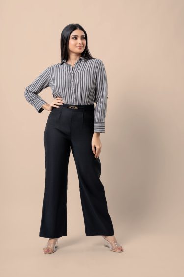 Chain Detail Straight Leg Pants