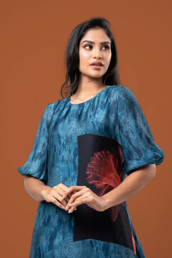 Floral Motif Patterned Maxi Dress - Image 4