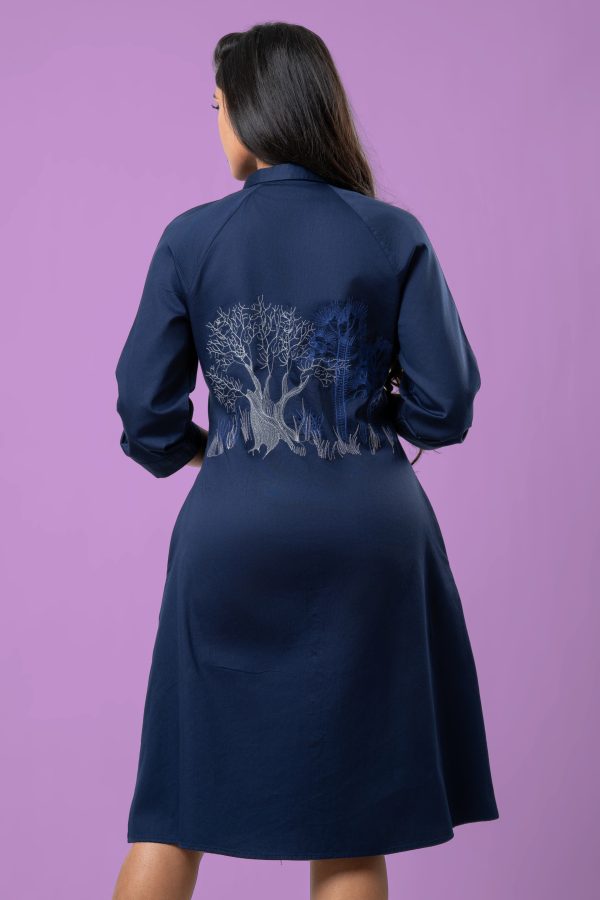 Back Embroidery Detail Short Dress - Image 2