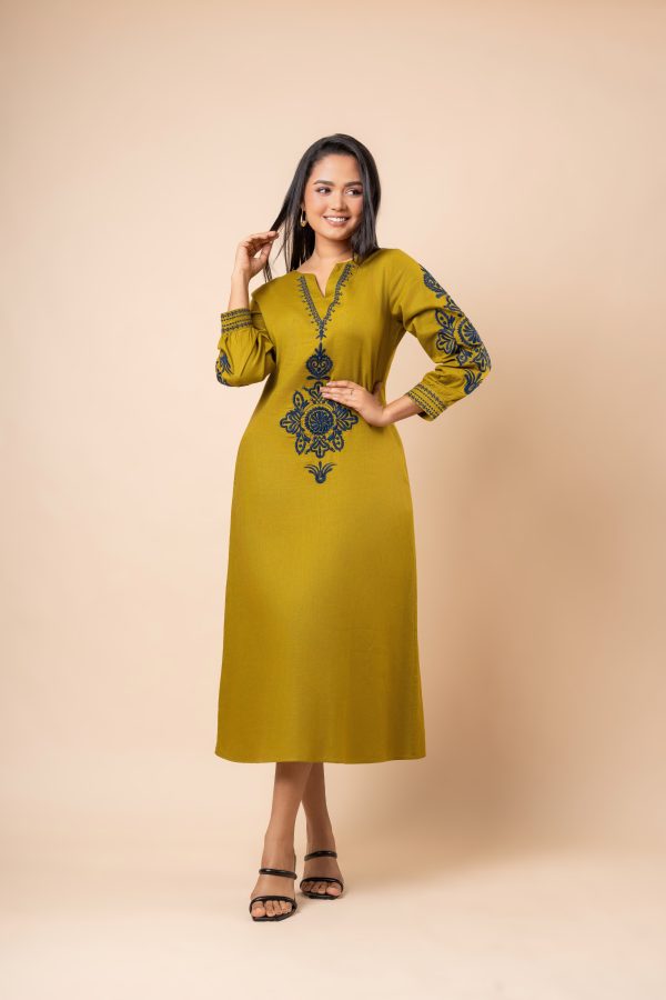 Embellishment Detail Embroidered Midi Dress - Image 5