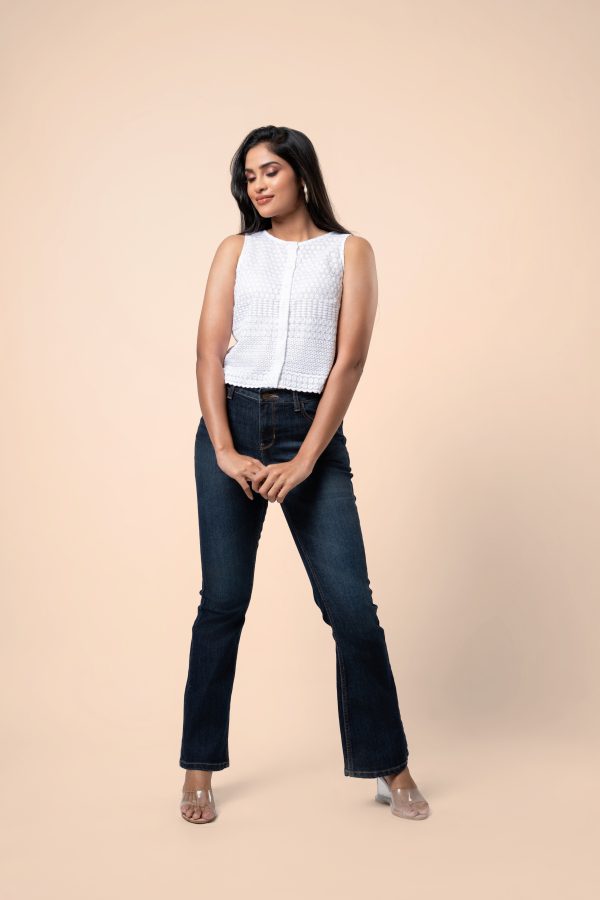Button-Down Sleeveless Short Top - Image 3