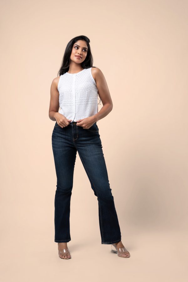 Button-Down Sleeveless Short Top - Image 2